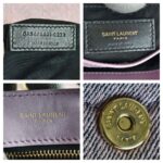 YSL Lou Lou Mini Bag Purple/pink Canvas with Leather and Gold Hardware #ROST-2 - Image 21
