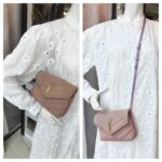 YSL Lou Lou Mini Bag Purple/pink Canvas with Leather and Gold Hardware #ROST-2 - Image 29