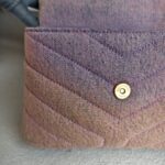 YSL Lou Lou Mini Bag Purple/pink Canvas with Leather and Gold Hardware #ROST-2 - Image 18