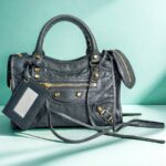 Balenciaga City Mini Grey Lambskin with Gold Hardware #RRUT-1