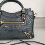 Balenciaga City Mini Grey Lambskin with Gold Hardware #RRUT-1 - Image 4