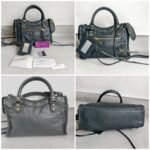 Balenciaga City Mini Grey Lambskin with Gold Hardware #RRUT-1 - Image 2