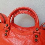 Balenciaga City Mini Red Lambskin with Antique Gold Hardware #RRSU-7 - Image 16