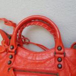 Balenciaga City Mini Red Lambskin with Antique Gold Hardware #RRSU-7 - Image 15