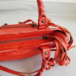 Balenciaga City Mini Red Lambskin with Antique Gold Hardware #RRSU-7 - Image 11