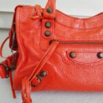 Balenciaga City Mini Red Lambskin with Antique Gold Hardware #RRSU-7 - Image 4