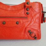Balenciaga City Mini Red Lambskin with Antique Gold Hardware #RRSU-7 - Image 5