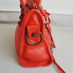Balenciaga City Mini Red Lambskin with Antique Gold Hardware #RRSU-7 - Image 8