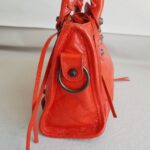 Balenciaga City Mini Red Lambskin with Antique Gold Hardware #RRSU-7 - Image 9