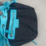 Balenciaga La Cagole XS Bucket bag Blue Croc Embossed Leather with Silver Hardware #RORT-12 - Image 22