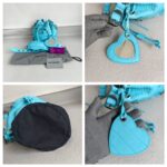 Balenciaga La Cagole XS Bucket bag Blue Croc Embossed Leather with Silver Hardware #RORT-12 - Image 2