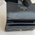 Chanel 2.55 Card Holder Black Aged Calfskin with Gold Hardware #RRUU-4 - Image 8