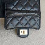 Chanel 2.55 Card Holder Black Aged Calfskin with Gold Hardware #RRUU-4 - Image 3