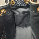 Chanel 25 Small AS5293 Black Raffia/ Calfskin and Gold Hardware #RORT-7 - Image 25