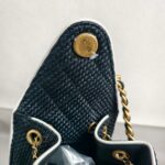 Chanel 25 Small AS5293 Black Raffia/ Calfskin and Gold Hardware #RORT-7 - Image 20