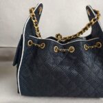 Chanel 25 Small AS5293 Black Raffia/ Calfskin and Gold Hardware #RORT-7 - Image 5