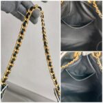 Chanel 25 Small AS5293 Black Raffia/ Calfskin and Gold Hardware #RORT-7 - Image 21