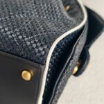 Chanel 25 Small AS5293 Black Raffia/ Calfskin and Gold Hardware #RORT-7 - Image 13