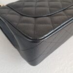 Chanel Classic Jumbo Double Flap Bag Black Grained Calfskin with Gold Hardware #RORK-3 - Image 17