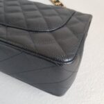 Chanel Classic Jumbo Double Flap Bag Black Grained Calfskin with Gold Hardware #RORK-3 - Image 18