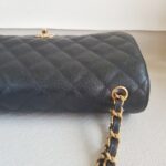 Chanel Classic Jumbo Double Flap Bag Black Grained Calfskin with Gold Hardware #RORK-3 - Image 12