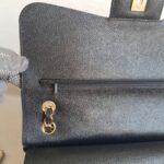 Chanel Classic Jumbo Double Flap Bag Black Grained Calfskin with Gold Hardware #RORK-3 - Image 21
