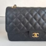 Chanel Classic Jumbo Double Flap Bag Black Grained Calfskin with Gold Hardware #RORK-3 - Image 3