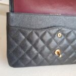 Chanel Classic Jumbo Double Flap Bag Black Grained Calfskin with Gold Hardware #RORK-3 - Image 25