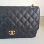 Chanel Classic Jumbo Double Flap Bag Black Grained Calfskin with Gold Hardware #RORK-3 - Image 4
