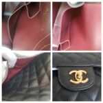 Chanel Classic Jumbo Double Flap Bag Black Grained Calfskin with Gold Hardware #RORK-3 - Image 31