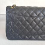 Chanel Classic Jumbo Double Flap Bag Black Grained Calfskin with Gold Hardware #RORK-3 - Image 5