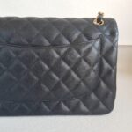 Chanel Classic Jumbo Double Flap Bag Black Grained Calfskin with Gold Hardware #RORK-3 - Image 6