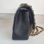 Chanel Classic Jumbo Double Flap Bag Black Grained Calfskin with Gold Hardware #RORK-3 - Image 8
