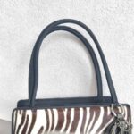 Dior Vintage Tote Brown/Black Pony Hair with Silver Hardware #RREK-1 - Image 14