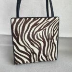 Dior Vintage Tote Brown/Black Pony Hair with Silver Hardware #RREK-1 - Image 2