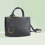 Fendi 2jours 2way Bag Black Leather with Gold Hardware #RRUO-4