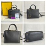 Fendi 2jours 2way Bag Black Leather with Gold Hardware #RRUO-4 - Image 2