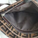 Fendi Vintage Shoulder Bag Brown Canvas with Leather and Silver Hardware #ROEC-1 - Image 25