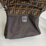 Fendi Vintage Shoulder Bag Brown Canvas with Leather and Silver Hardware #ROEC-1 - Image 21