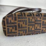Fendi Vintage Shoulder Bag Brown Canvas with Leather and Silver Hardware #ROEC-1 - Image 10