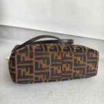 Fendi Vintage Shoulder Bag Brown Canvas with Leather and Silver Hardware #ROEC-1 - Image 9