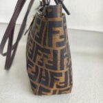 Fendi Vintage Shoulder Bag Brown Canvas with Leather and Silver Hardware #ROEC-1 - Image 7