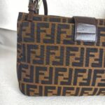 Fendi Vintage Shoulder Bag Brown Canvas with Leather and Silver Hardware #ROEC-1 - Image 5