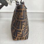 Fendi Vintage Shoulder Bag Brown Canvas with Leather and Silver Hardware #ROEC-1 - Image 8