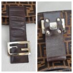 Fendi Vintage Shoulder Bag Brown Canvas with Leather and Silver Hardware #ROEC-1 - Image 18