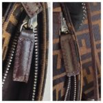 Fendi Vintage Shoulder Bag Brown Canvas with Leather and Silver Hardware #ROEC-1 - Image 19
