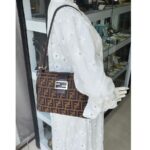 Fendi Vintage Shoulder Bag Brown Canvas with Leather and Silver Hardware #ROEC-1 - Image 29