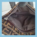 Fendi Vintage Shoulder Bag Brown Canvas with Leather and Silver Hardware #ROEC-1 - Image 27
