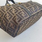Fendi Vintage Tote Bag Brown Canvas with Leather and Gold Hardware #ROYR-6 - Image 15