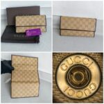 Gucci Wallet Brown Canvas with Leather and Gold Hardware #RREY-2 - Image 2